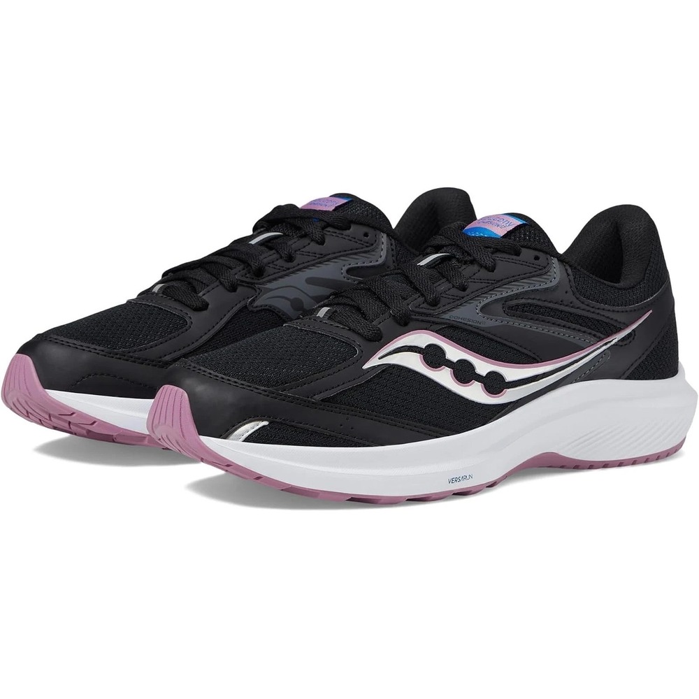 Saucony Cohesion 17 Womens Size 9 Black/Orchid‎ Running Shoes Sneaker NEW
